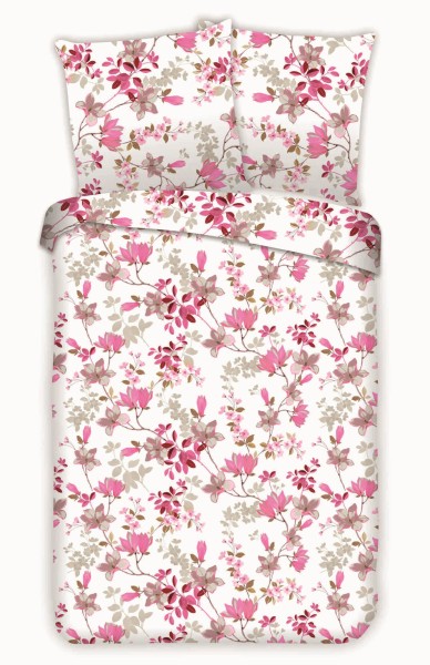 Traumschloss Renforcé Bettwäsche - Blütenzweige rosa