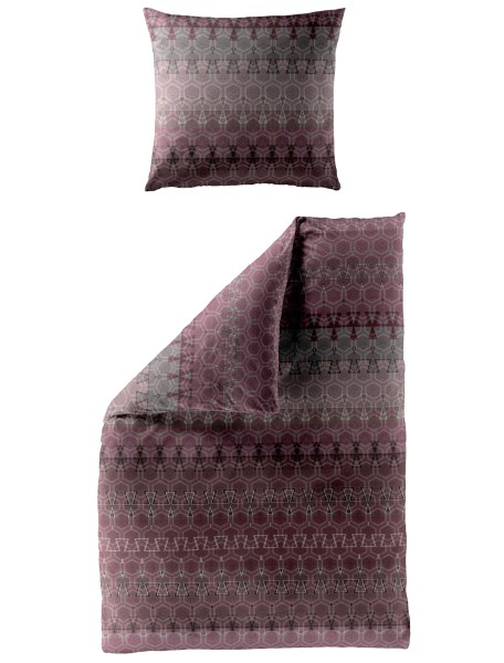 Traumschloss Mako-Satin Digitaldruck Bettwäsche - 5276_60- verschiedene Muster, rubin